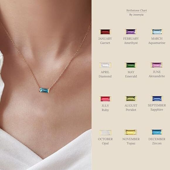 Joxevyia Birthstone Necklace - January (4701) - Picture 4 of 6